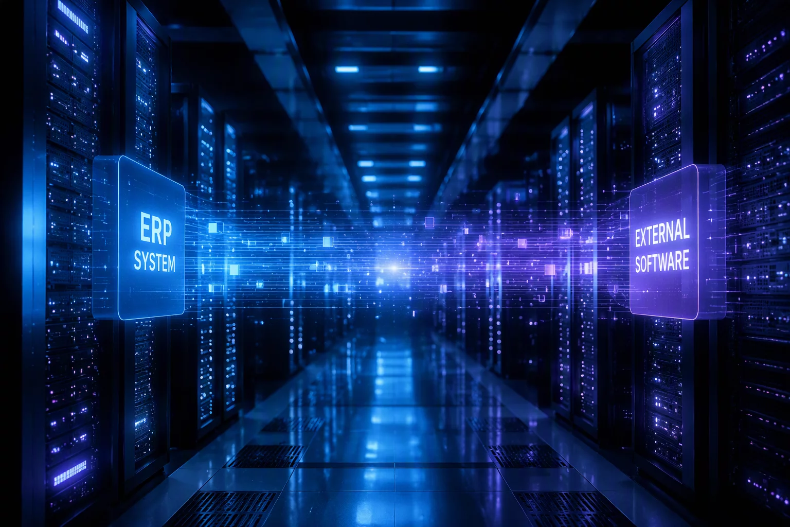 ERP to Shipping System Flow data interchange visual