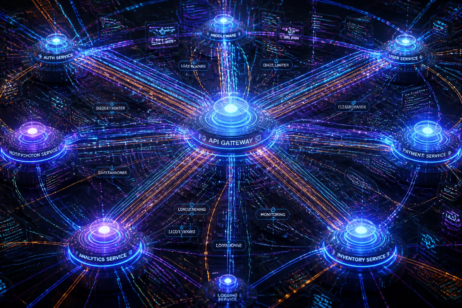 Multi System Data Flow integration ecosystem diagram